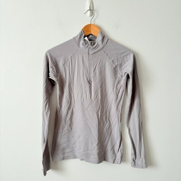 Athleta Momentum Seamless Half Zip Grey Size Small - Picture 2 of 6